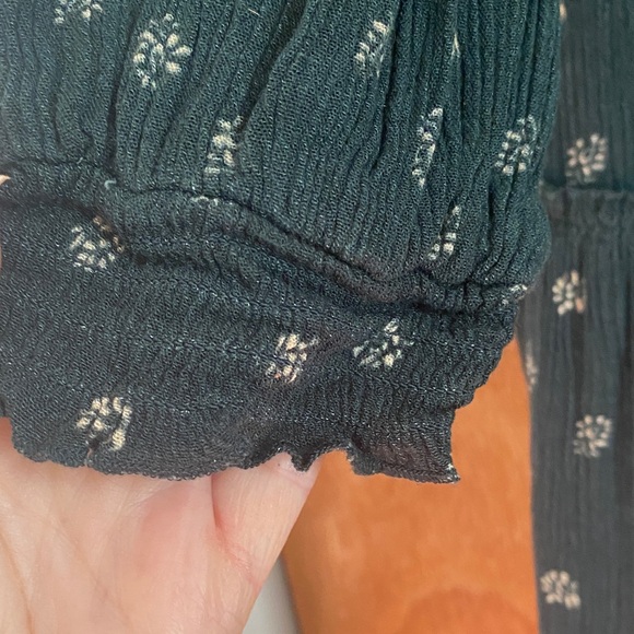 UpWest Women's Forest Green Floral Long Sleeve Dress - Picture 7 of 15